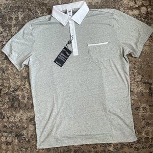 "The Robinson" Solid Light Grey Polo - Large